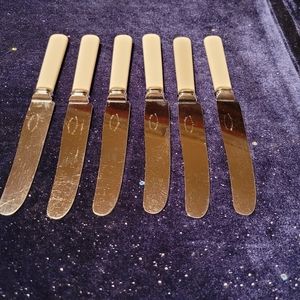 Set of 6 Sheffield butter knives